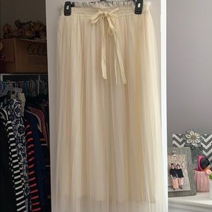 Cream Tulle Skirt